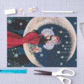 art deco retro vintage kerstdame tissuepapier (Craft)