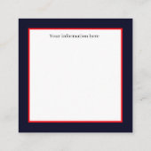 art deco retro vintage kerstdame vierkante visitekaartje (Achterkant)