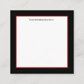 art deco retro vintage kerstdame vierkante visitekaartje (Achterkant)