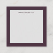 art deco retro vintage kerstdame vierkante visitekaartje (Achterkant)