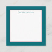 art deco retro vintage kerstdame vierkante visitekaartje (Achterkant)