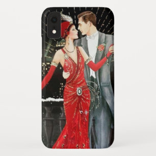 art deco retro vintage kerstfeest Case-Mate iPhone case