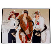 Art deco retro vintage kerstfeest Dames Groot Cadeauzakje (Voorkant)