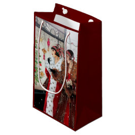 Art deco retro vintage kerstfeest Dames Klein Cadeauzakje