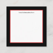 art deco retro vintage kerstparen vierkante visitekaartje (Achterkant)