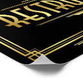 Art Deco RETROOM-bordafdrukken Poster (Hoek)