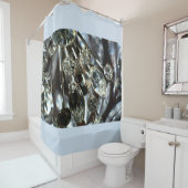 Art Deco Rhinestone Elegant Bord Blauw Douchegordijn (In situ)