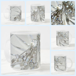  Art Deco Rhinestone Elegant Matglas Koffiemok