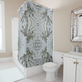 Art Deco Rhinestone Elegant Silvery Gray Douchegordijn (In situ)