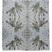 Art Deco Rhinestone Elegant Silvery Gray Douchegordijn (Voorkant)
