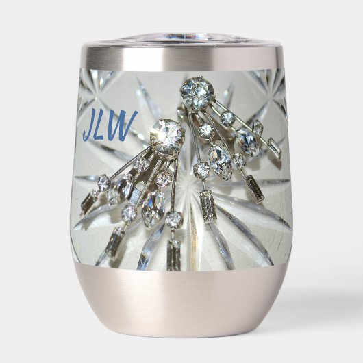 Art Deco  Rhinestone met Initialen (Voorkant)