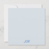 Art Deco  Rhinestone met Initialen Flat Notitiekaartje (Achterkant)