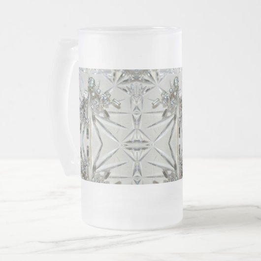  Art Deco Rhinestone Retro Glam Matglas Bierpul (Voorkant links)