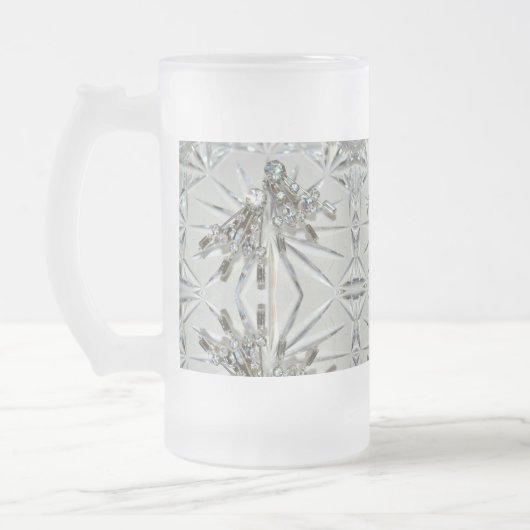  Art Deco Rhinestone Retro Glam Matglas Bierpul (Links)