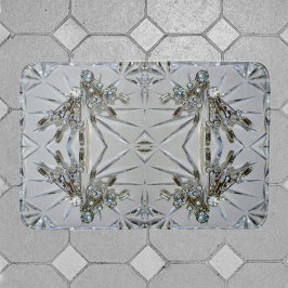 Art Deco Rhinestones Elegant Silvery Gray Badmat