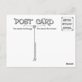 ART DECO "RIDE THE RAILS"-REIZEN BRIEFKAART (Achterkant)