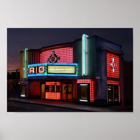 Art Deco Rio Theater, Overland Park, Kansas Poster (Voorkant)