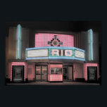 Art Deco Rio Theater Poster<br><div class="desc">Fantastische art deco!!! Het Rio Theater is gelegen in Overland Park,  Ks. Het is het theater van mijn kindertijd. Ik herinner me John Wayne films,  cartoons,  en Oooh Doris Day!!!</div>