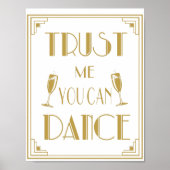 Art Deco Roaring 20 Vertrouw me dat je een dansdru Poster (Voorkant)