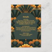 Art Deco Roaring 20s bruiloft Informatiekaartje (Voorkant)