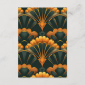 Art Deco Roaring 20s bruiloft Informatiekaartje (Achterkant)