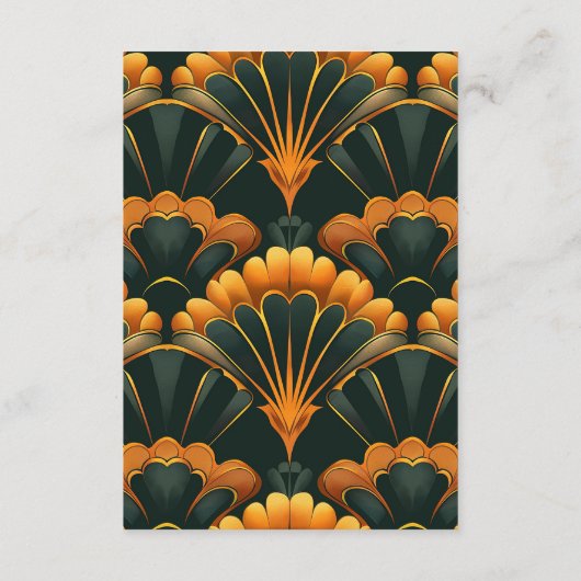 Art Deco Roaring 20s bruiloft Informatiekaartje (Achterkant)