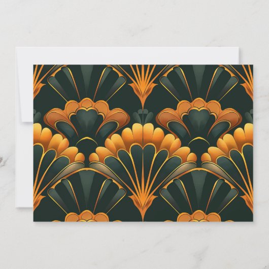 Art Deco Roaring 20s bruiloft Kaart (Achterkant)