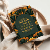 Art Deco Roaring 20s bruiloft Kaart