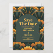 Art Deco Roaring 20s bruiloft Save The Date (Voorkant)