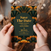 Art Deco Roaring 20s bruiloft Save The Date