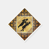 Art Deco Roaring 20's Paar Oudejaarsavond Feest Servet (Hoek)