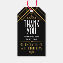  Art Deco Roaring 20s-partij Cadeaulabel