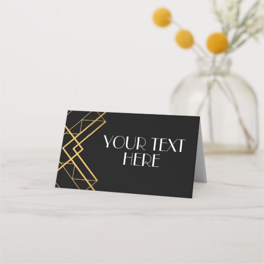 Art Deco Roaring 20s Party Place Cards Plaatskaartje (Voorkant)