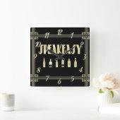 Art deco roaring 20's speakeasy prohibition vierkante klok (Huis)