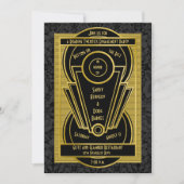 Art Deco Roaring 20s Twenties Engagement Party Kaart (Voorkant)