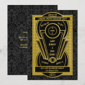 Art Deco Roaring 20s Twenties Engagement Party Kaart (Voorkant / Achterkant)