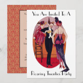 Art Deco Roaring 20's Uitnodiging (Voorkant / Achterkant)