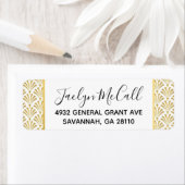 Art Deco Roaring 20s Uitnodiging Retouradres Etiket (Insitu)