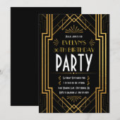  Art Deco Roaring 20s Verjaardag Kaart (Voorkant / Achterkant)