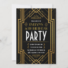  Art Deco Roaring 20s Verjaardag Kaart