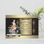 Art Deco Roaring 20's verjaardagsfeestje Kaart (Staand voorkant)