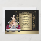 Art Deco Roaring 20's verjaardagsfeestje Kaart (Voorkant)