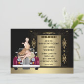 Art Deco Roaring 20's verjaardagsfeestje Kaart (Staand voorkant)