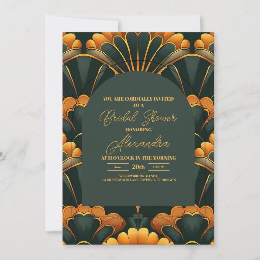 Art Deco Roaring 20s Vrijgezellenfeest Kaart (Voorkant)