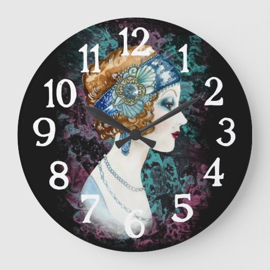 Art Deco Roaring Twenties '20s 1920s Vrouw Klok (Voorkant)