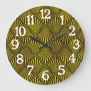 Art Deco Roaring Twenties '20s Black Gold Grote Klok