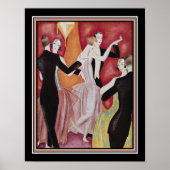 Art Deco Roaring Twenties Dancers Poster (Voorkant)