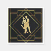 Art deco roaring twenties flapper ontwerp servet (Voorkant)