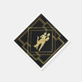 Art deco roaring twenties flapper ontwerp servet (Hoek)