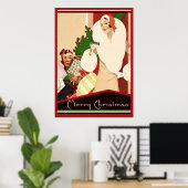 Art Deco Roaring Twenties Kerstfeestdag Poster (Thuiskantoor)